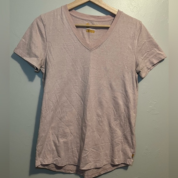 Carhartt Women's Relaxed Midweight V-Neck T-Shirt - Rose Smoke Heather - Picture 2 of 8